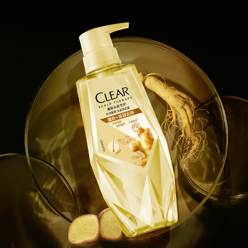 清扬植觉生姜强韧蓬松洗发套装380ml洗发水375ml洗发水