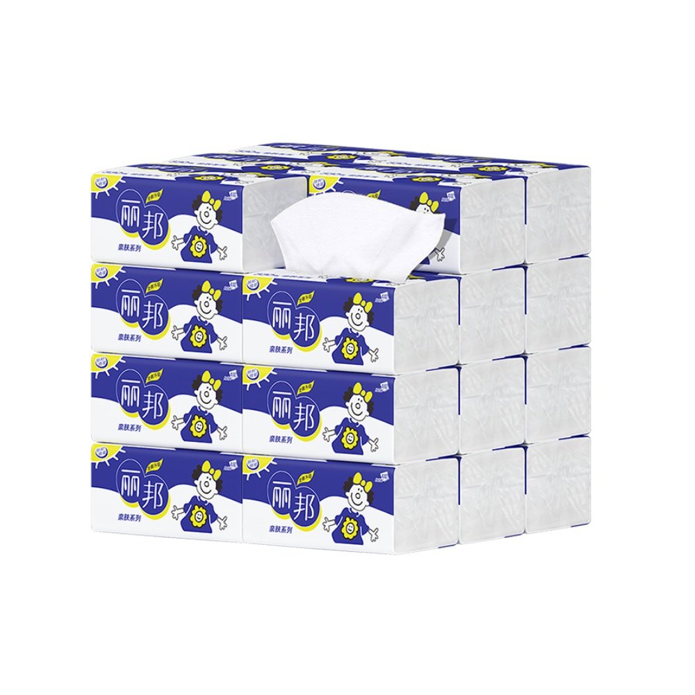 抽纸包邮丽邦亲肤系列4层280张10包家用小包抽纸