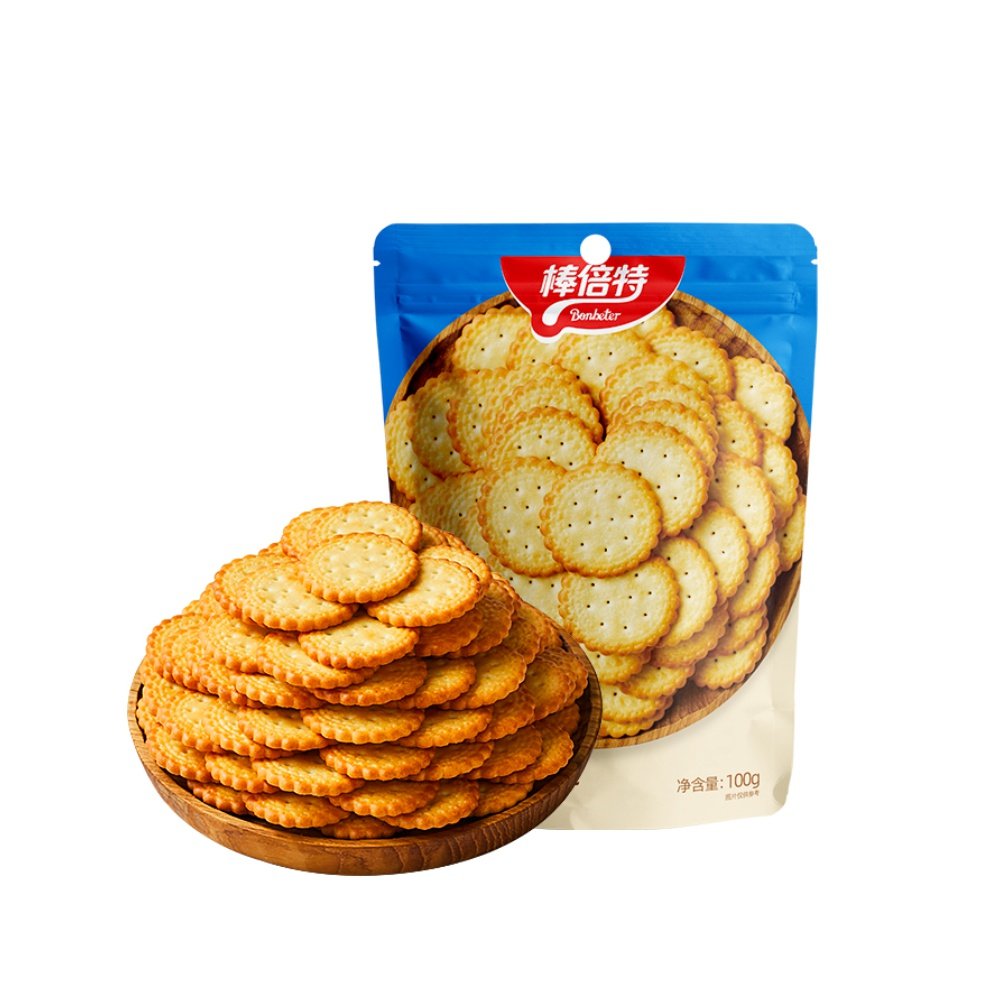 饼干bonbeter棒倍韧性日式小圆300g1包消暑网红曲奇饼干