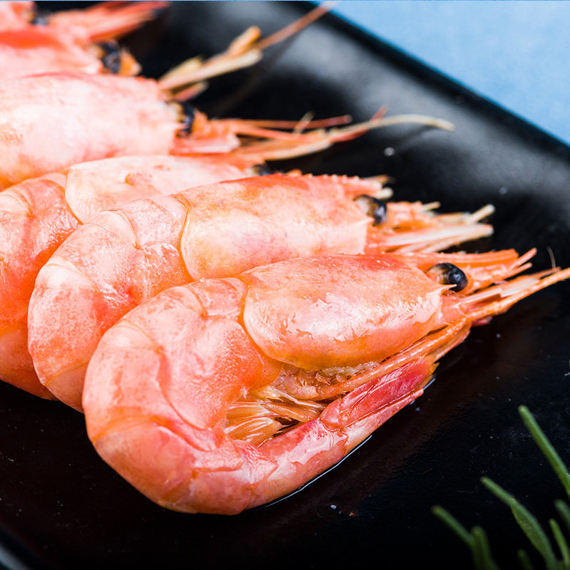 禧美海鲜水产加拿大北极甜虾365g冻冰冻虾