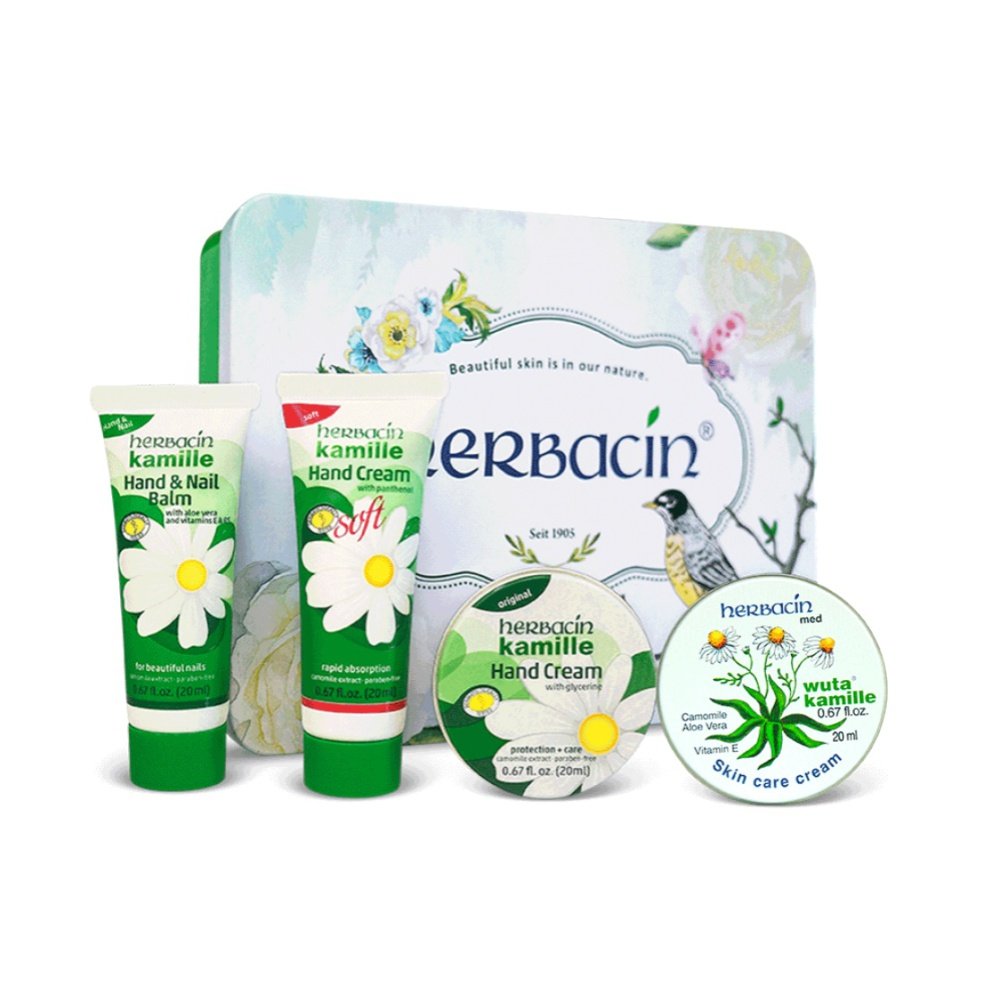 herbacin贺本清德国国小甘菊小鸟礼盒20ml护手霜