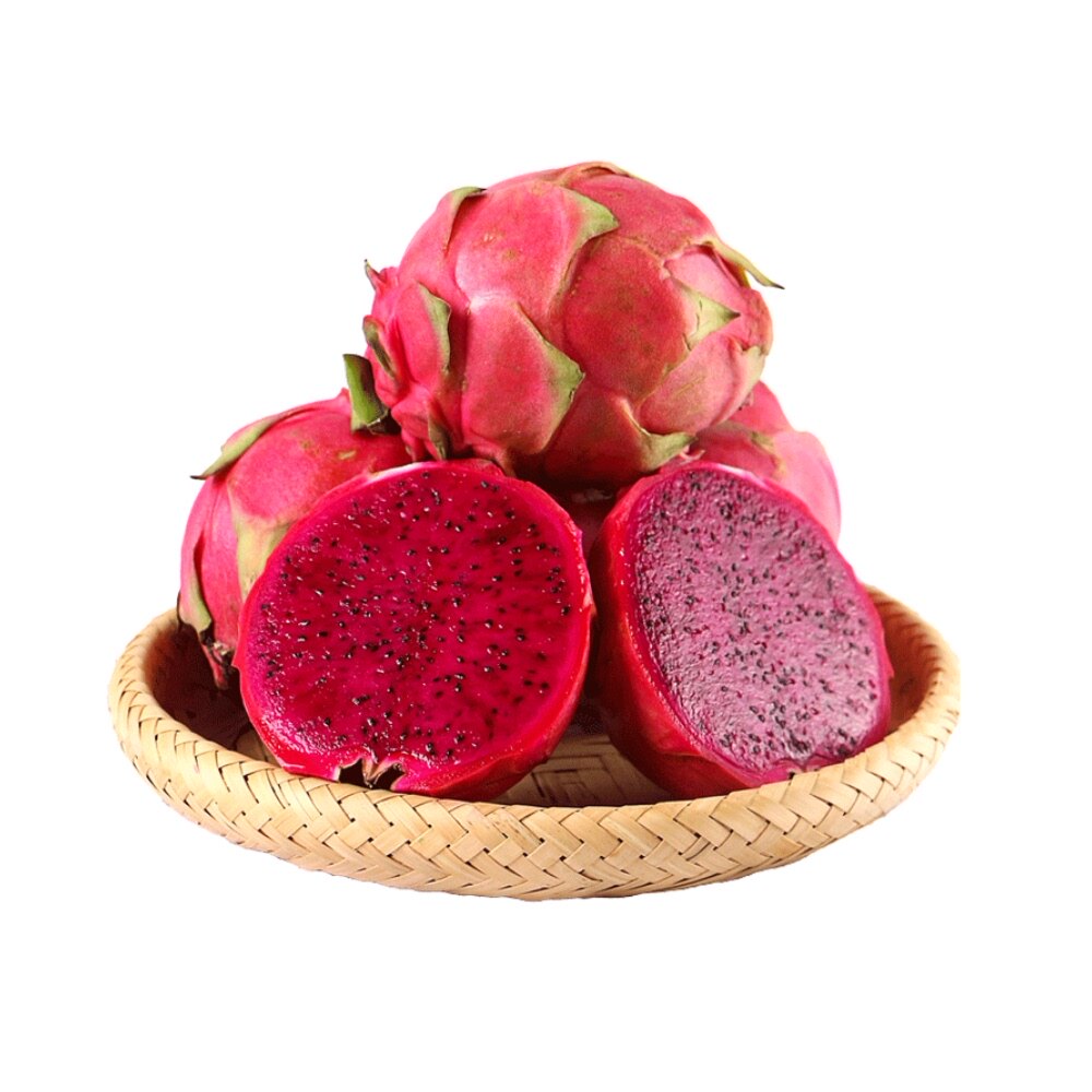 久泰新鲜水果国产红心火龙果2.25kg装单果300g起清甜爽口一件包邮