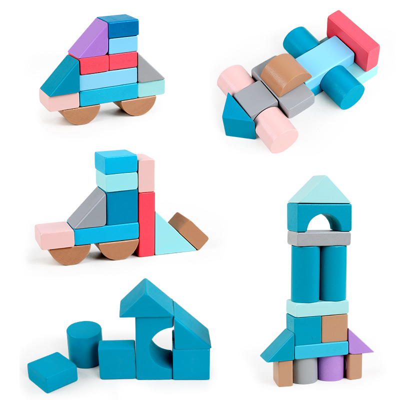 巧之木儿童玩具150粒积木桶装男女女孩益智拼搭拼图建构