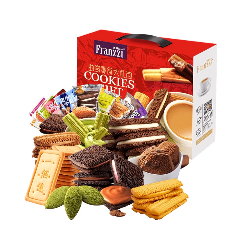 零食法丽曲奇饼干大礼包1078g整箱礼盒下午茶休闲食品曲奇饼干