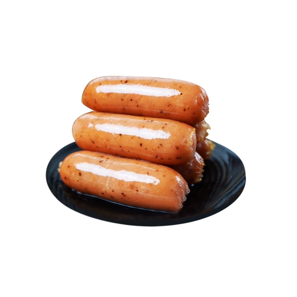 瀛佳香地道肠黑胡椒味火山石烤肠热狗500g台式香肠烧烤肉肠食材