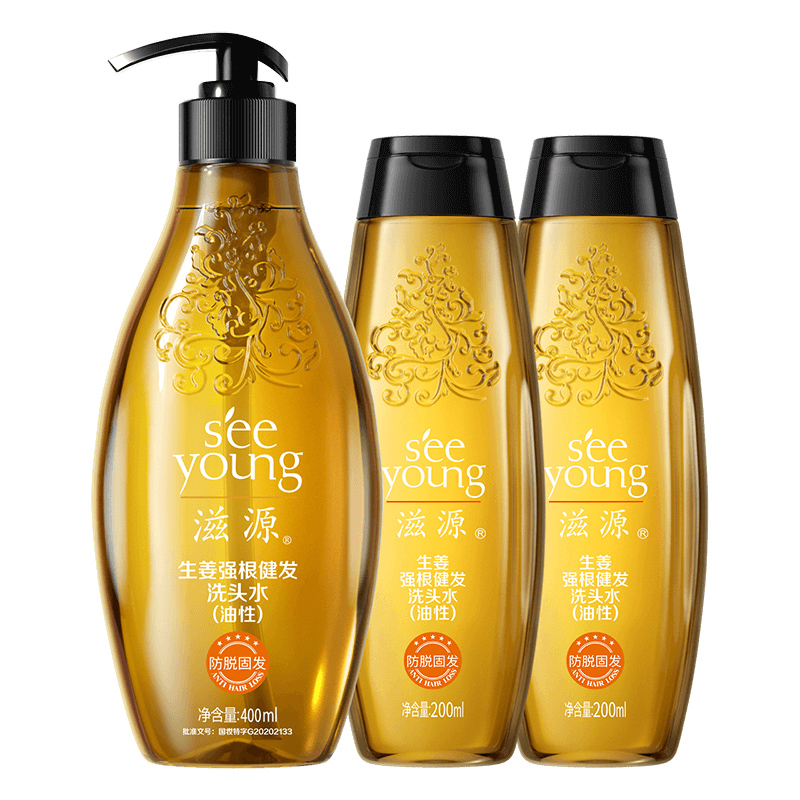 滋源生姜防脱育发洗发水套装强韧固发防断发800ml控油去屑止痒-mc母婴