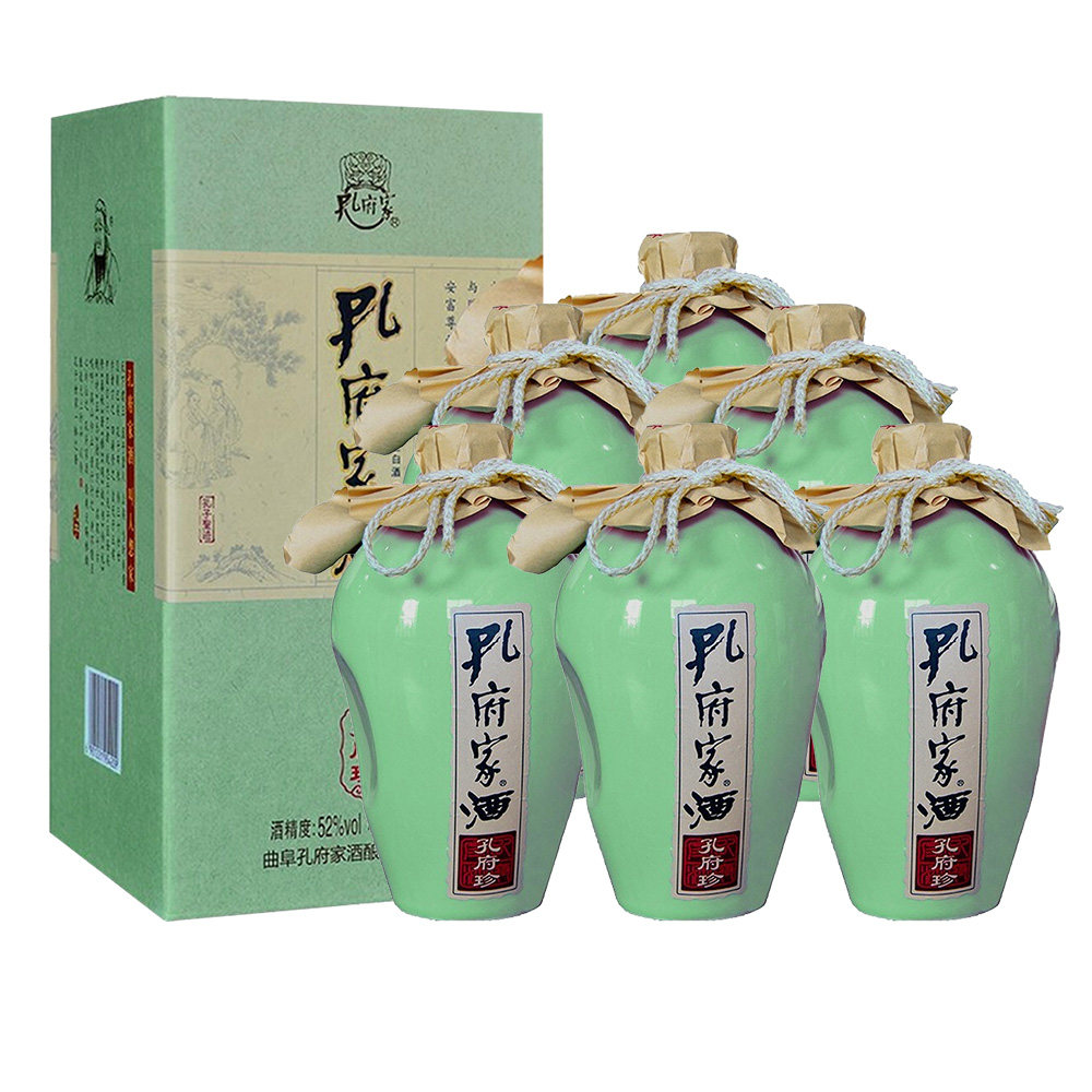 孔府家酒浓香型白酒52度500ml6瓶粮食酒