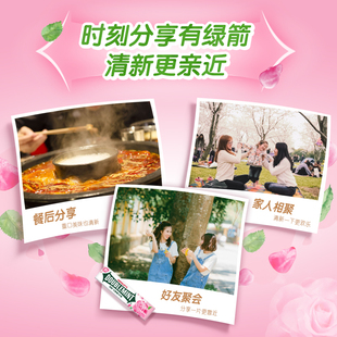 绿箭口香糖玫瑰薄荷味20条270g*1盒办公小零食情人节约会清新口气