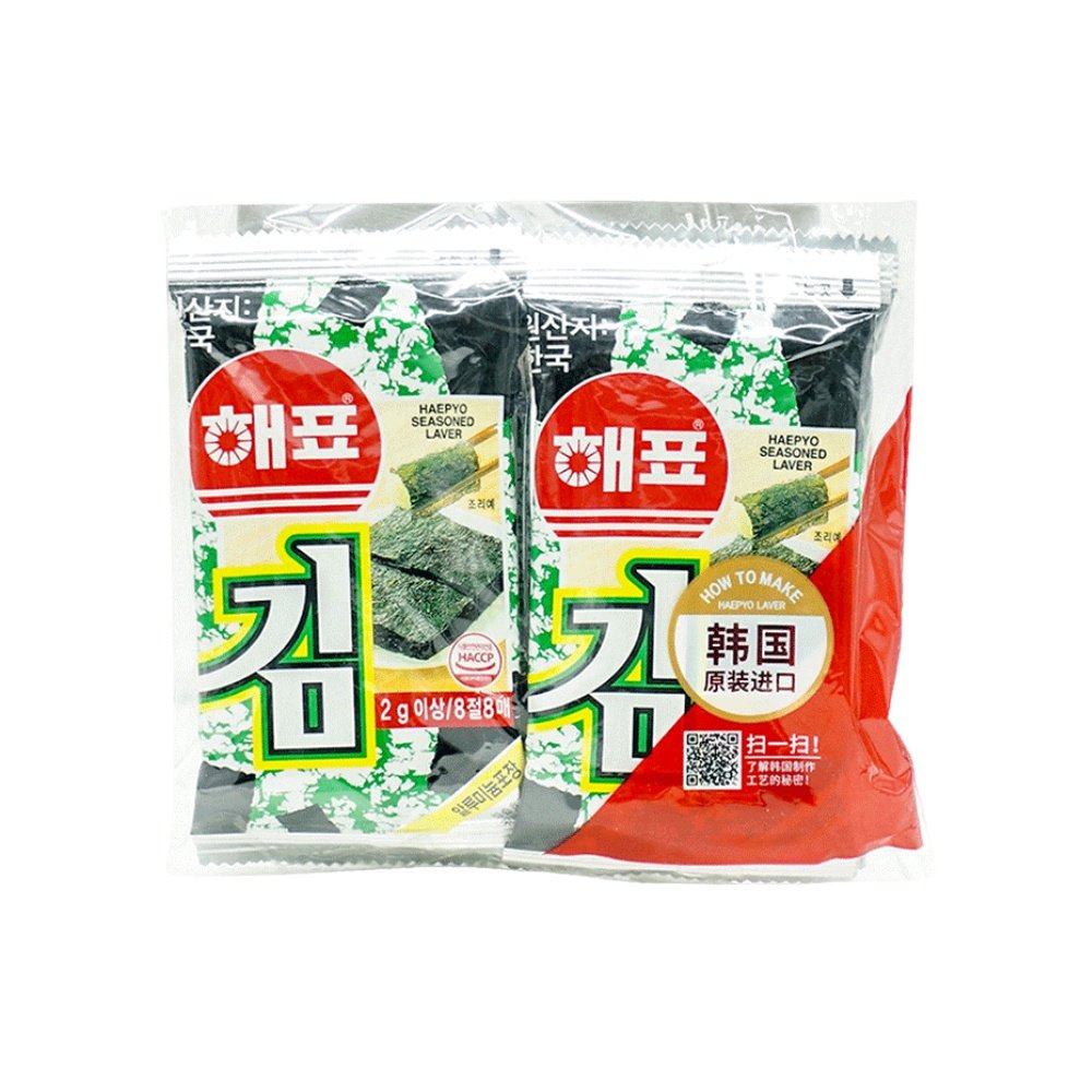进口韩国海牌菁品海原味16g海产品儿童海苔系列