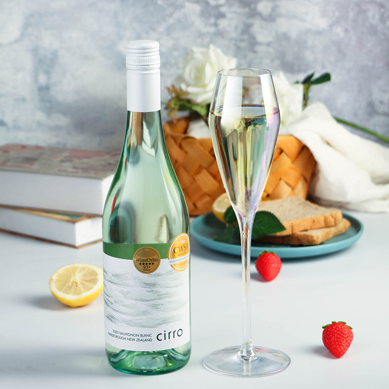 送红酒杯新西兰进口cirro卷云长相思白葡萄酒750mlcwsa干白静态葡萄酒