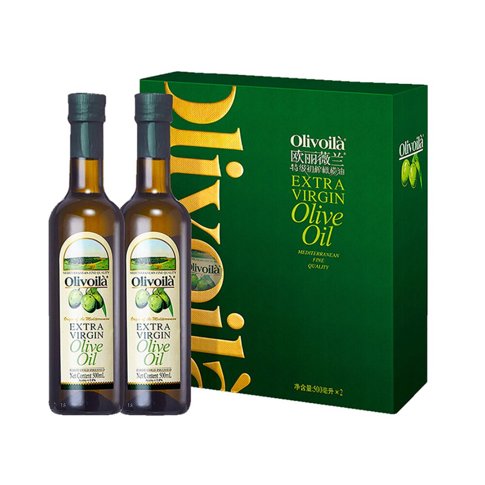 欧丽薇兰特级初榨橄榄油500ml*2礼盒 特级初榨 馈赠好礼 食用油