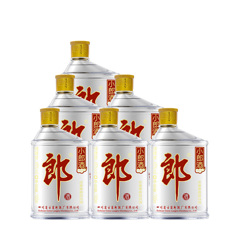 郎酒经典小郎酒45度兼香型白酒100ml*6瓶酒水