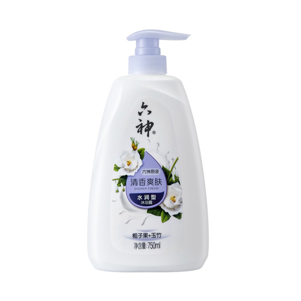六神沐浴露清香水润栀子芬芳750ml持久久留正品花露水