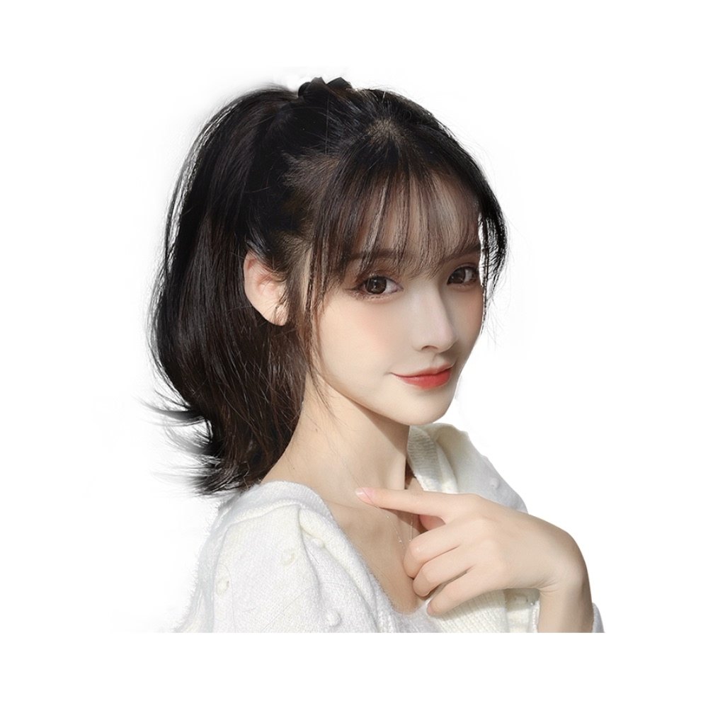 马尾仿真高马尾短款自然假发绑带无痕轻薄网红马尾