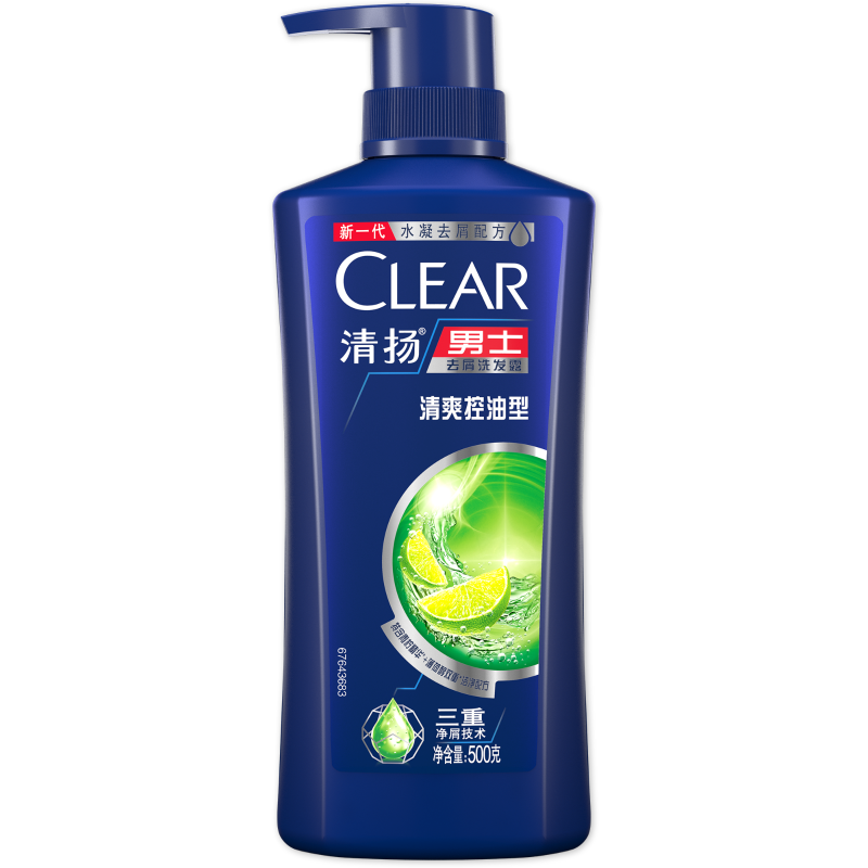 百亿补贴clear清扬洗发水男士去屑洗发露清爽控油500g