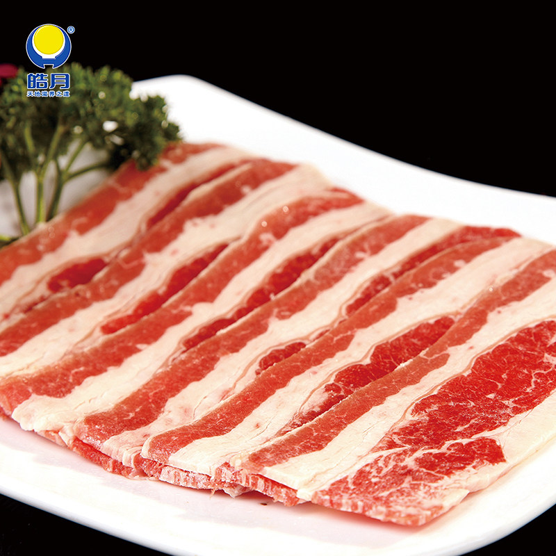 皓月国产谷饲厚切肥牛500g生鲜冷冻牛肉肉卷牛肉卷