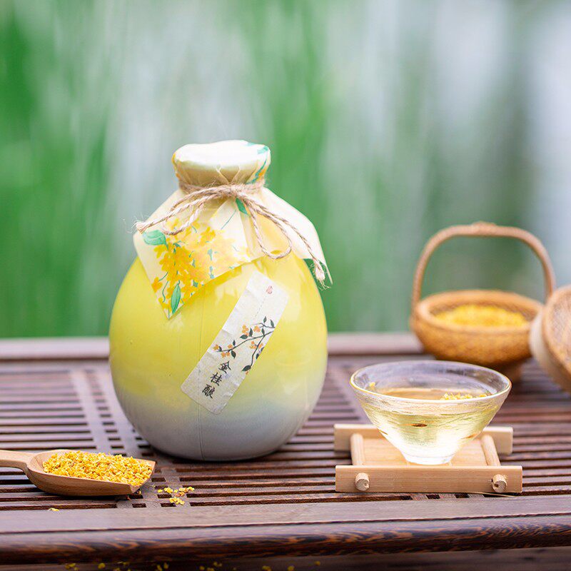 归素金桂酿500ml低度女士自酿果酒古风坛子桂花梅酒
