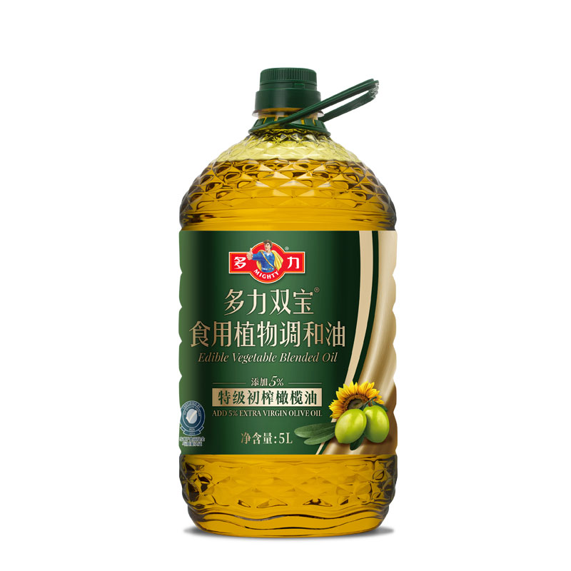 多力双宝添加5%橄榄油食用植物调和油5L