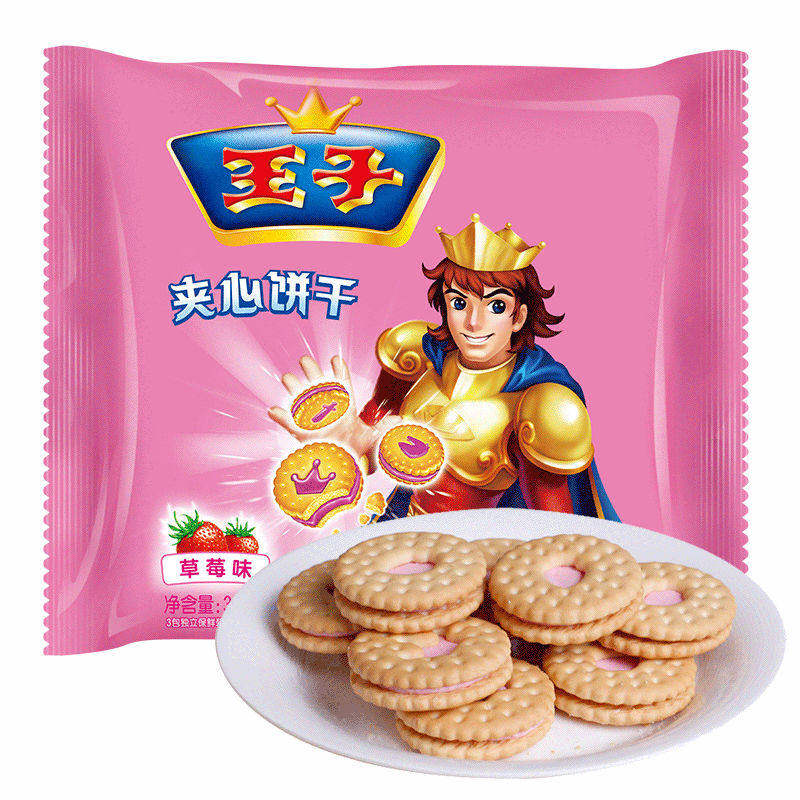 王子夹心饼干草莓360g夹心饼干