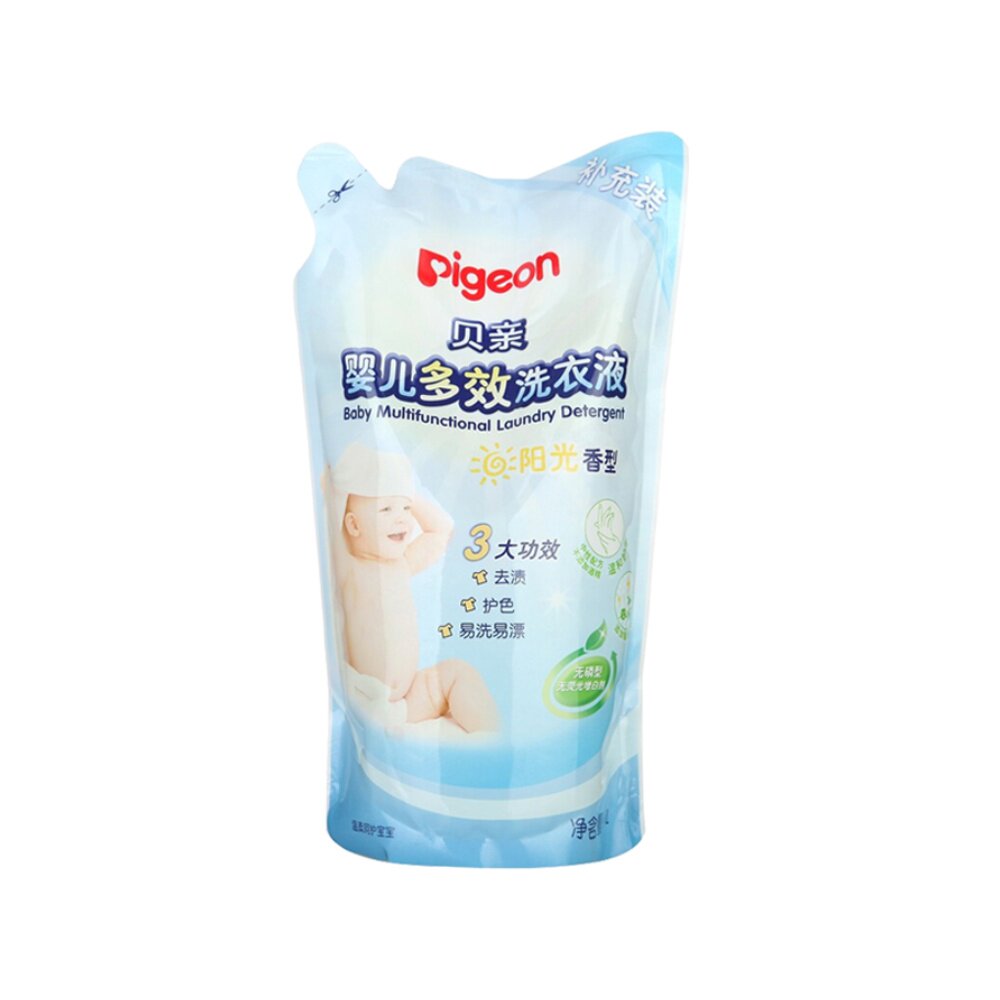 洗衣pigeon贝亲婴儿宝宝多效1l1袋新生专用宝宝洗衣液