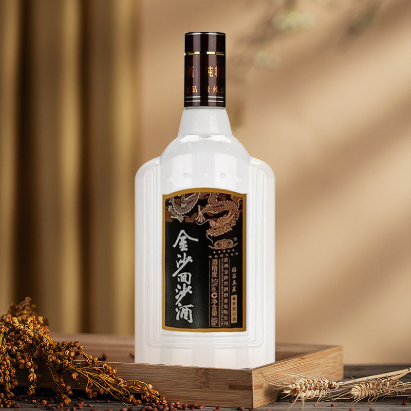 贵州金沙回沙酒53度高度酱酒钻石五星500ml*1瓶酱香型白酒酒水-mc母婴