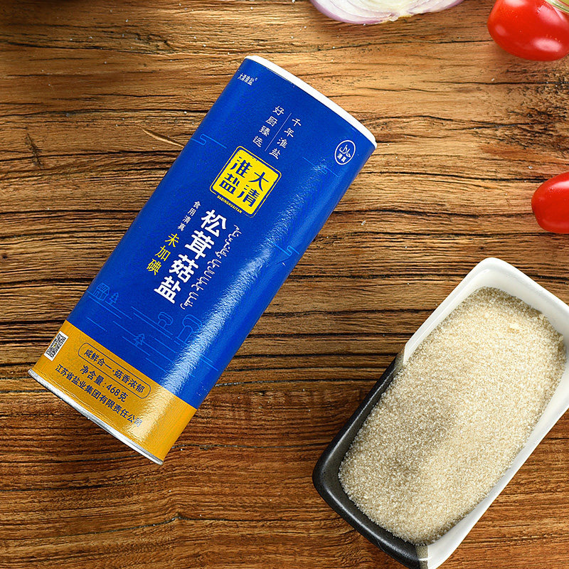 淮盐大清无碘盐松茸菇未加468g食盐苏盐调味料其它调料