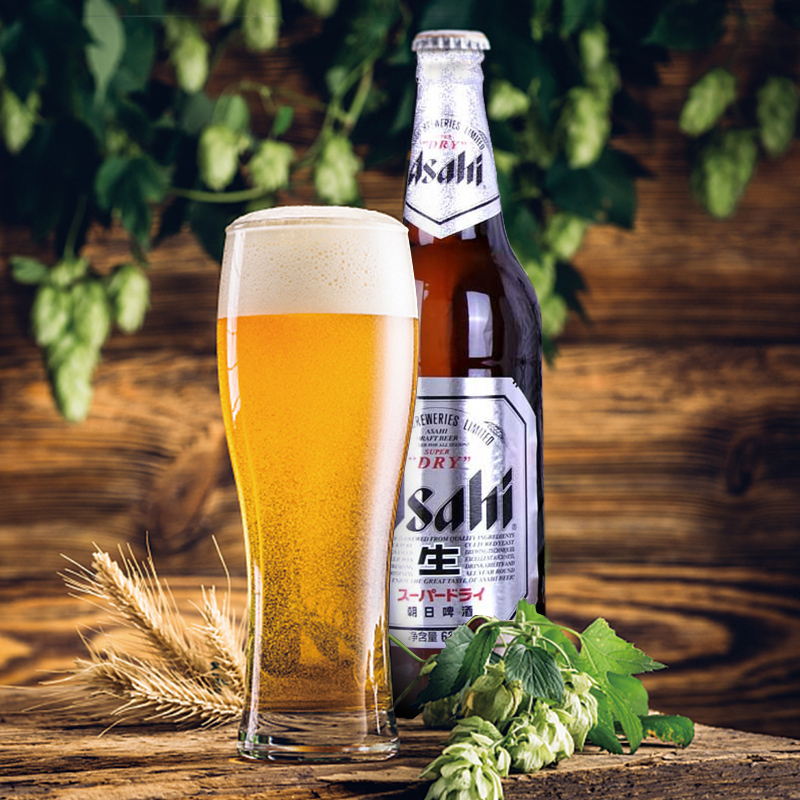 asahi/朝日啤酒超爽系列生啤瓶装630ml*12瓶整箱装