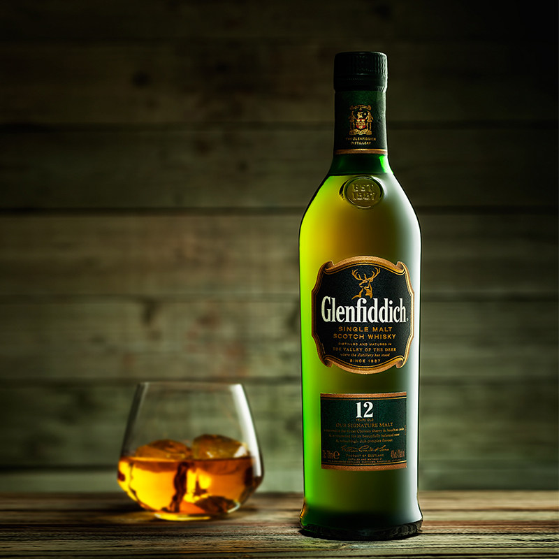 英国进口glenfiddich格兰菲迪12年纯麦威士忌700ml