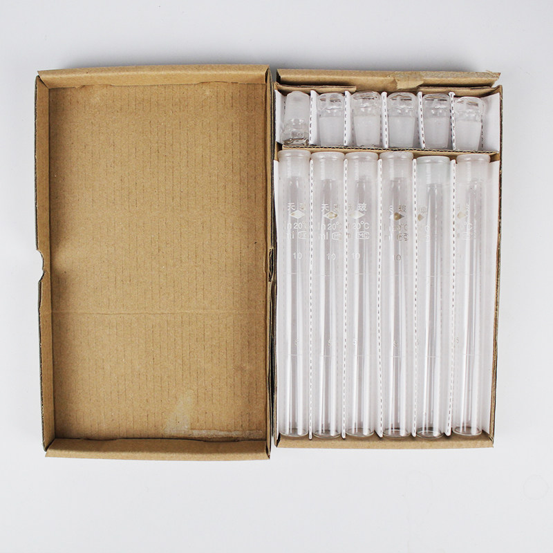 玻璃比色管25ml纳氏比色管6/12支10/25/50/100ml 比色管架子50ml