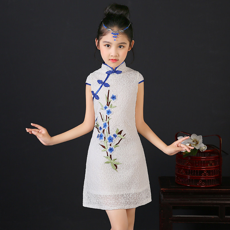 女童中国公主小女孩宝宝连衣裙童装国风演出服旗袍旗袍