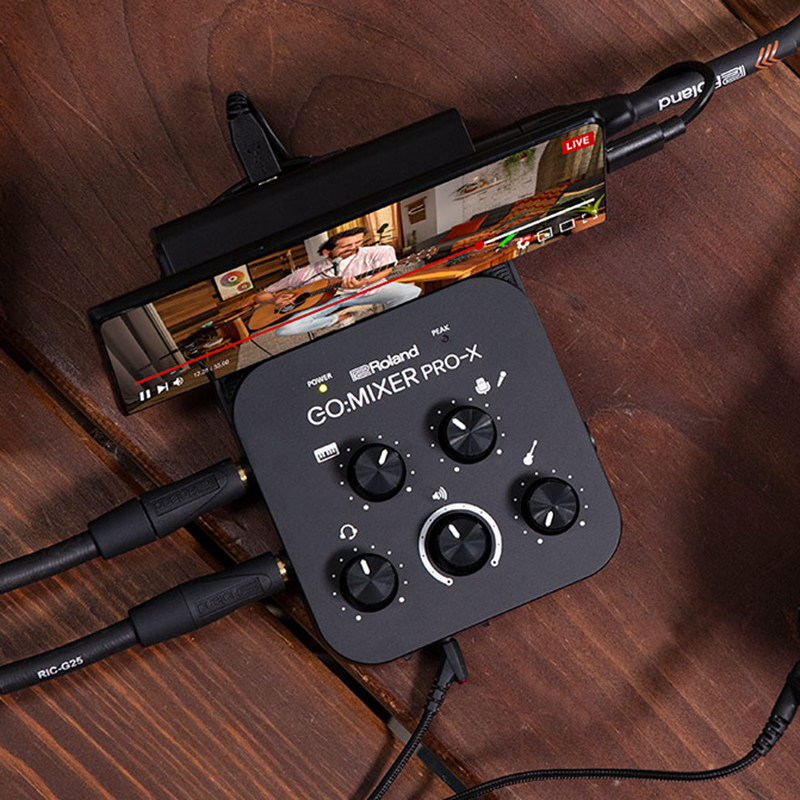 声卡roland罗兰gomixerpro手机直播调音便携声卡转换器