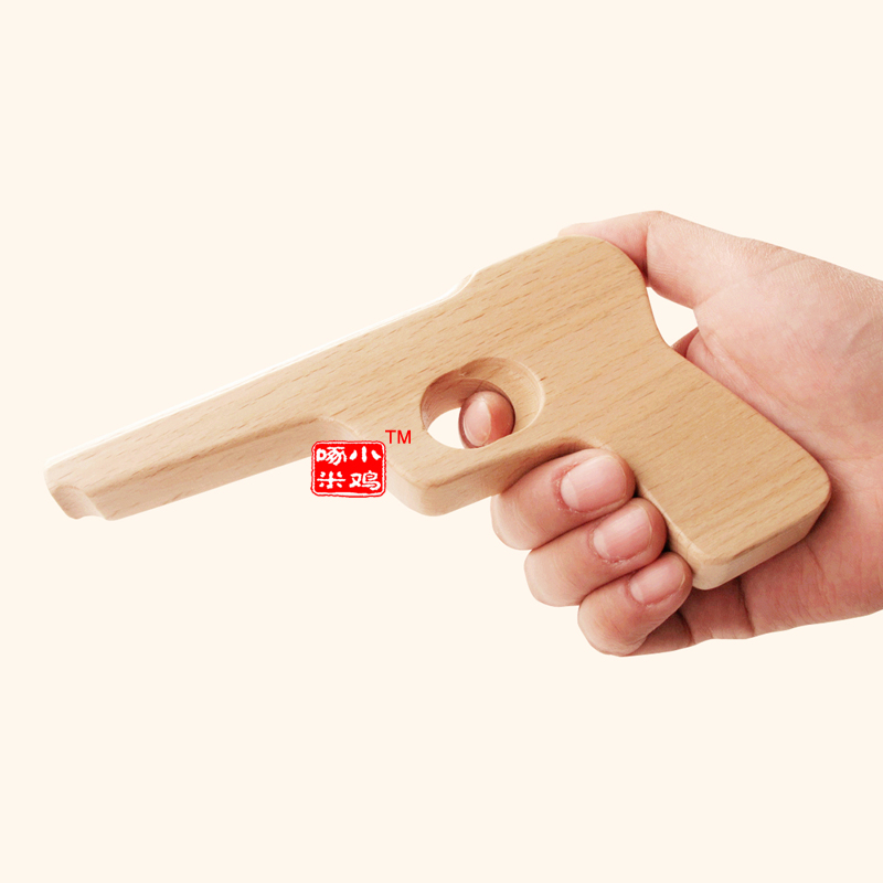 安全木质玩具手枪实木木头模型环保传统怀旧其他玩具枪