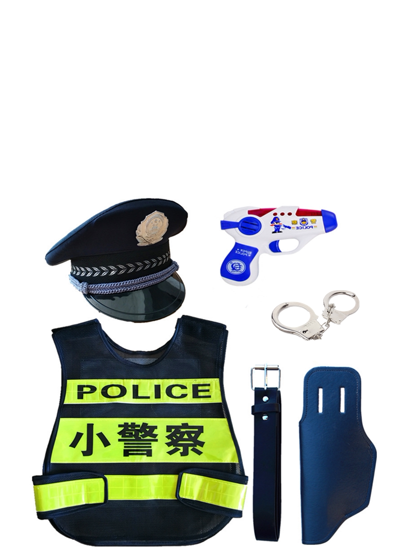 儿童小警察全套玩具服装cos黑猫警长装备对讲机电动玩具枪过家家