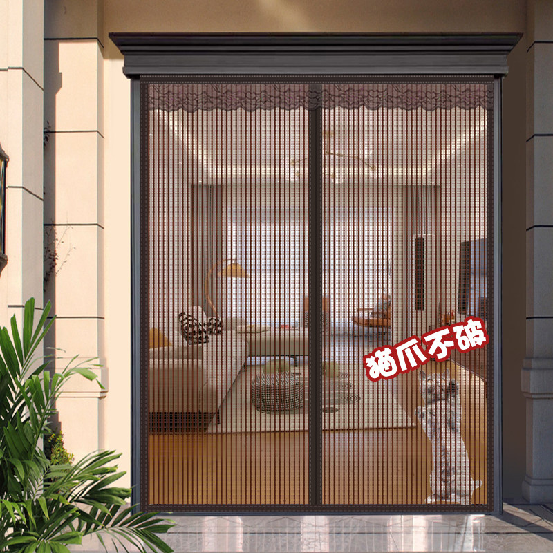 室内外防蚊门帘大门入户门磁静音通风金刚纱门门帘
