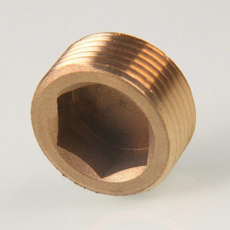堵头六角外丝黄铜外牙4分6分dn80水管闷头管堵