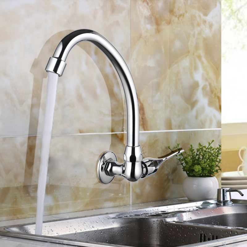 水龙头九牧厨房阳台入墙式快开单洗衣池水水槽拖把池龙头