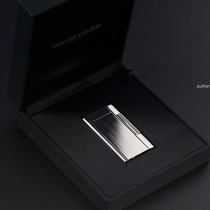 日本原装进口嘉人marieclaire纯铜超薄气体明火打火机充气打火机