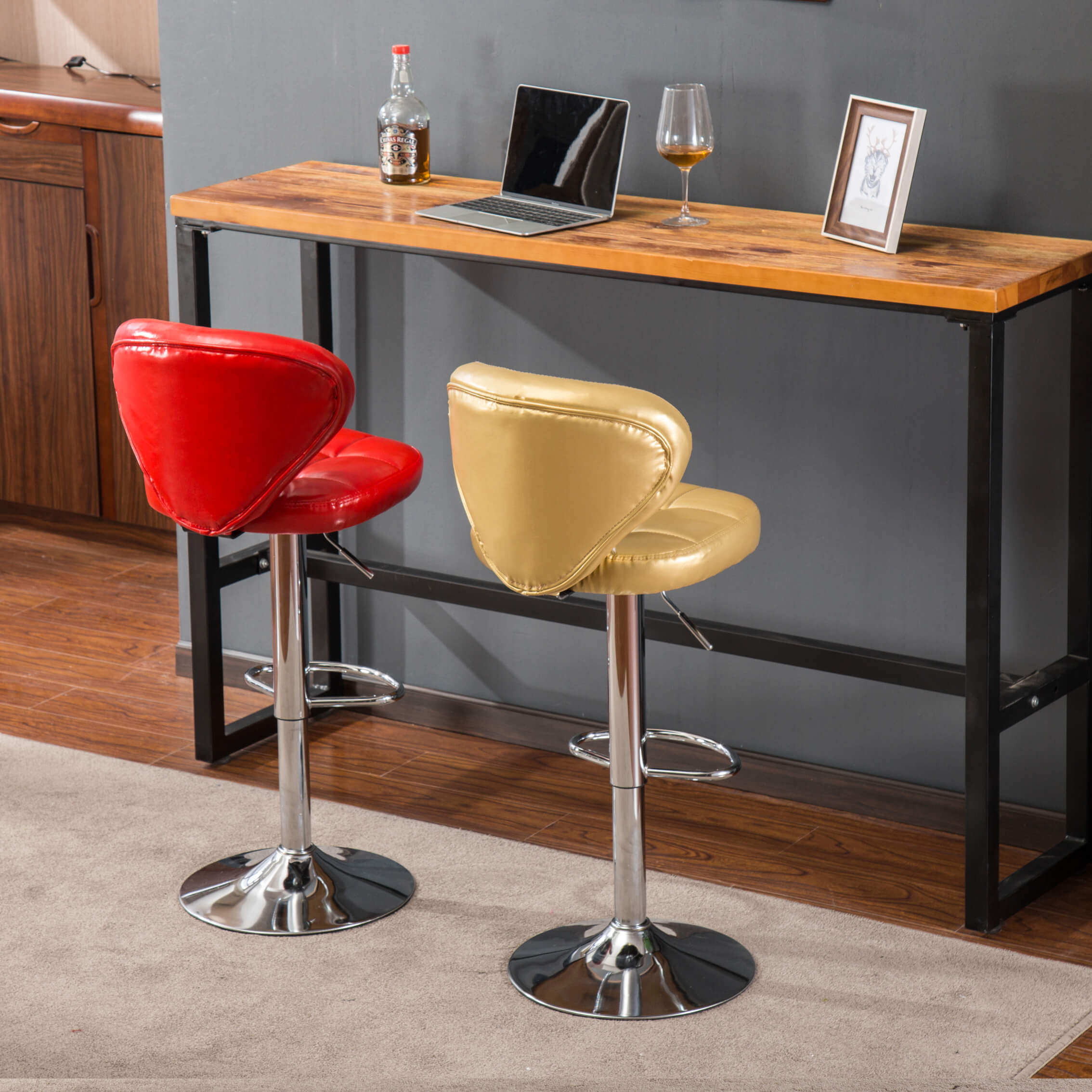 吧台椅现代简约酒吧桌椅升降椅子家用高脚凳创意吧椅靠背凳子吧凳