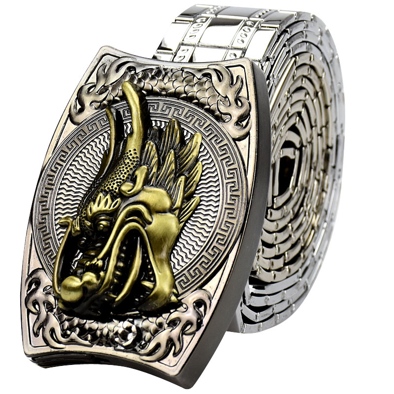 男士皮带不锈钢金属防身腰带个性创意时尚潮人腰带