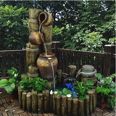 家居客厅流水喷泉创意葫芦风水水轮摆件水景摆件