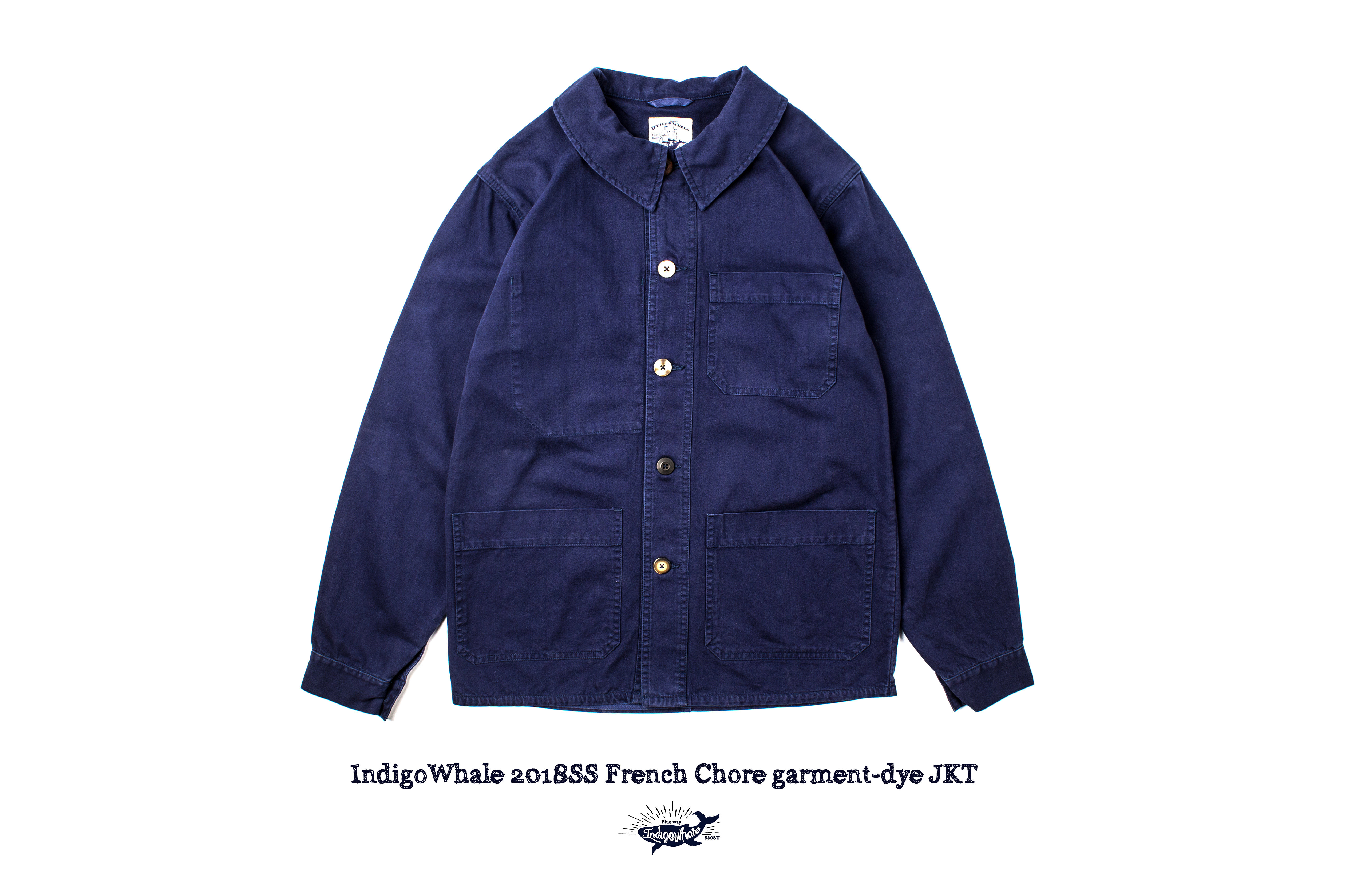 indigowhale复古荷叶经典剪裁法式工装frenchchorejacket夹克