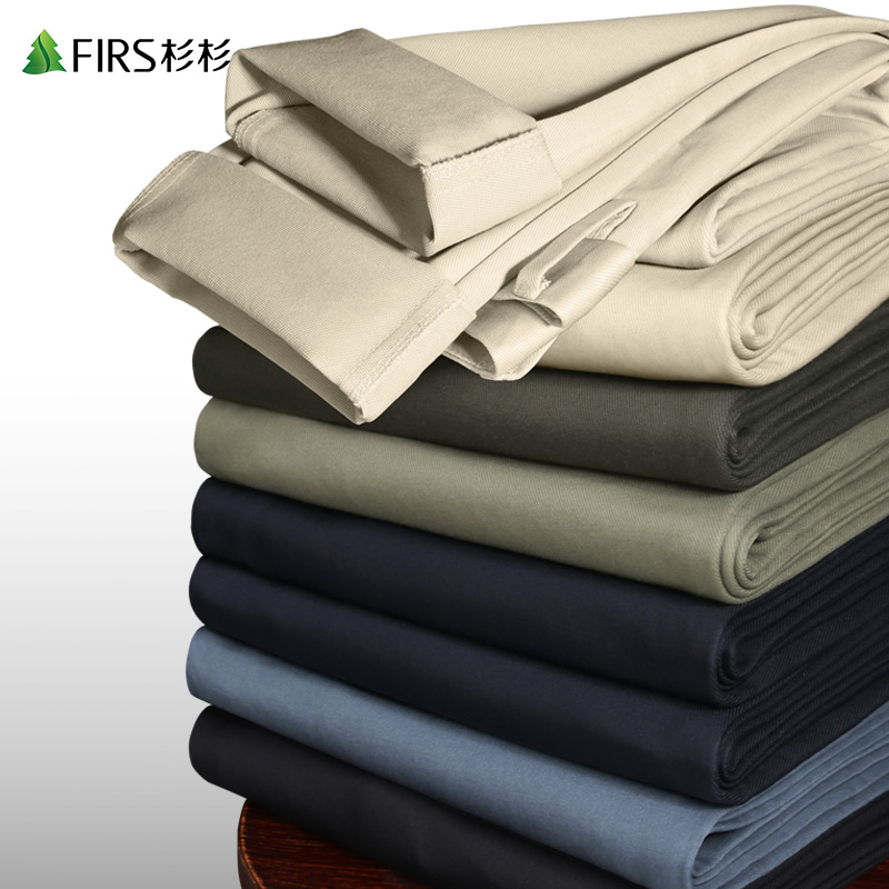 杉杉男装天丝弹力薄款休闲裤男2022夏季新款轻薄中腰透气长裤子