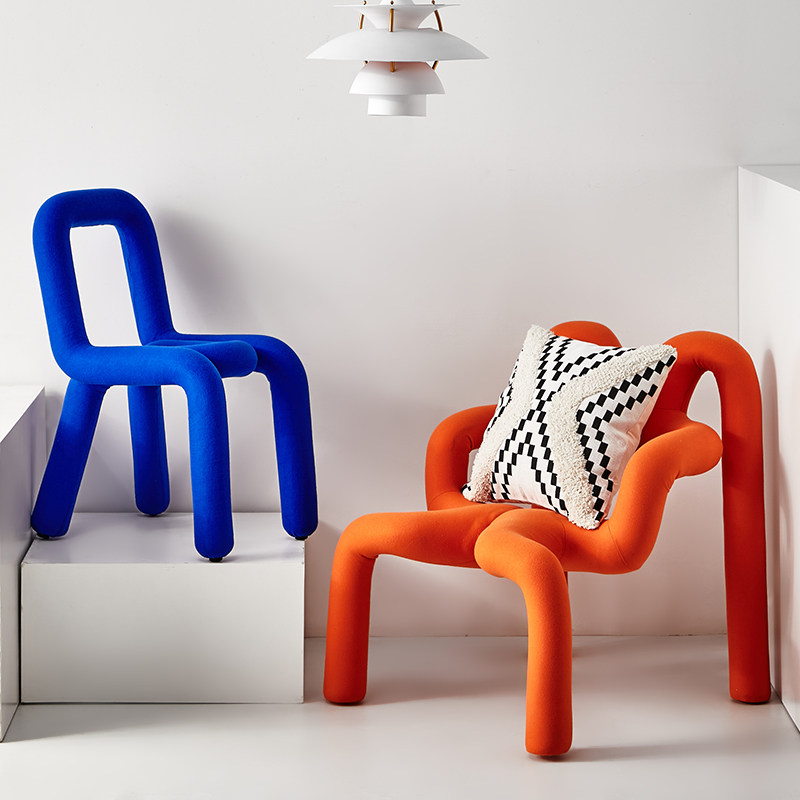 霍客森北欧设计师蜘蛛网红艺术ins创意椅子个性折叠椅