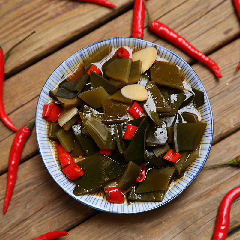 手工酸辣海带片瓶罐装开袋即食下饭菜开胃菜农家腌制