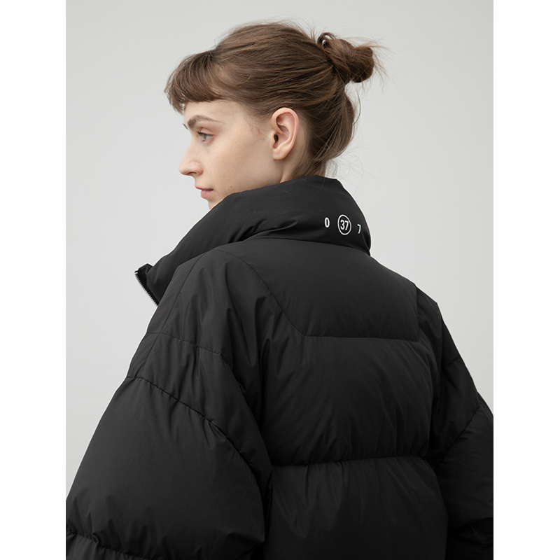 EKCOOKIES原创设计师 贴标皮牌立领宽松廓形保暖冬季外套羽绒服