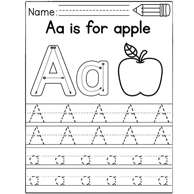 英文大小写字母描红涂色认知练习幼儿英语启蒙描红本