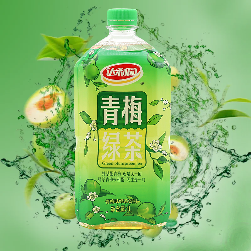 达利园大瓶青梅绿茶茶饮料1l12瓶整箱日期新鲜茶饮料