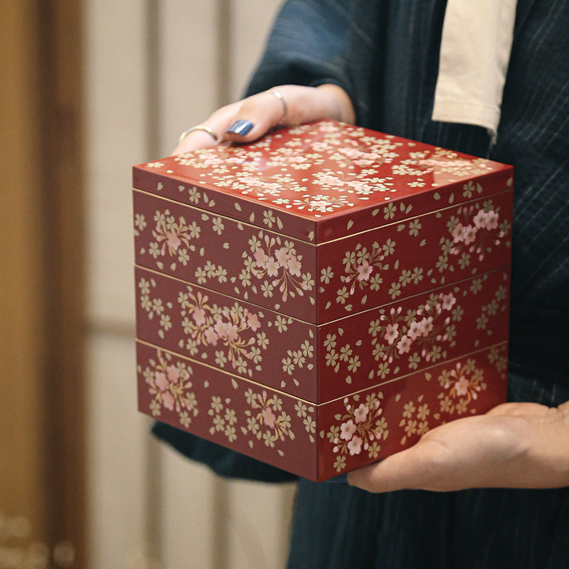 日本多层礼物结婚礼结婚宝盒珠宝饰品收纳进口漆器