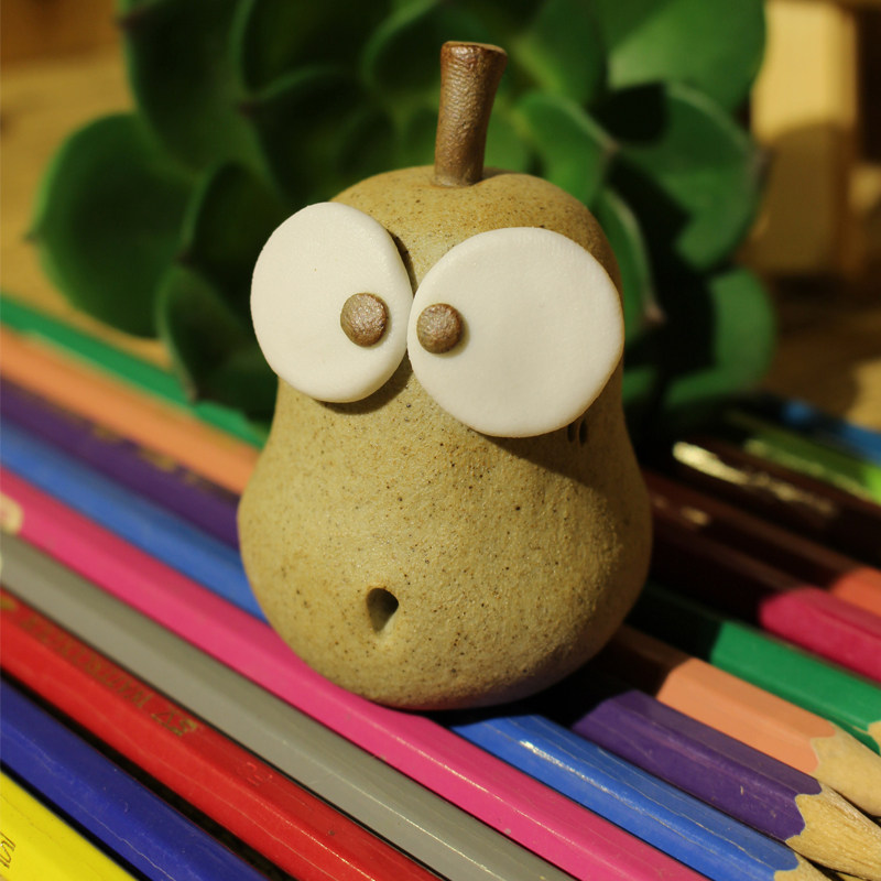 《永不分梨》小摆件 居家陈列 创意陶瓷 纯手工 捏制 梨子 包邮