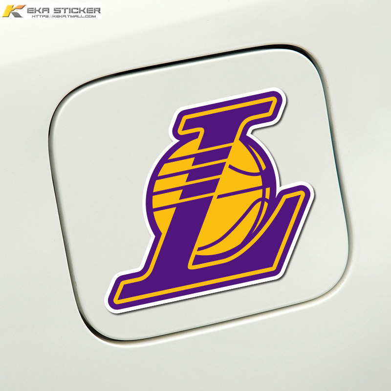 nba湖人队logo球队队标创意汽车贴纸划痕装饰摩托车电动车反光贴
